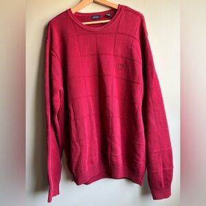 Izod Men's Deep Red Crewneck Sweater